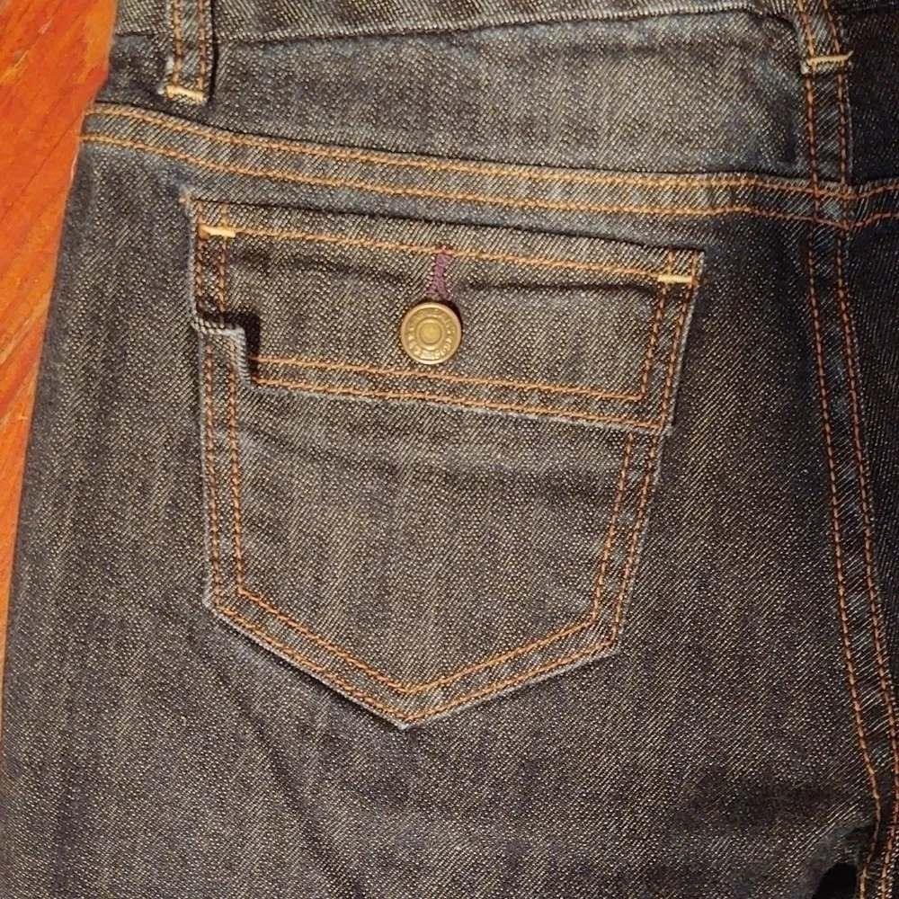Gap Factory Bermuda Long Length Dark Wash Denim Shorts Sz 4
